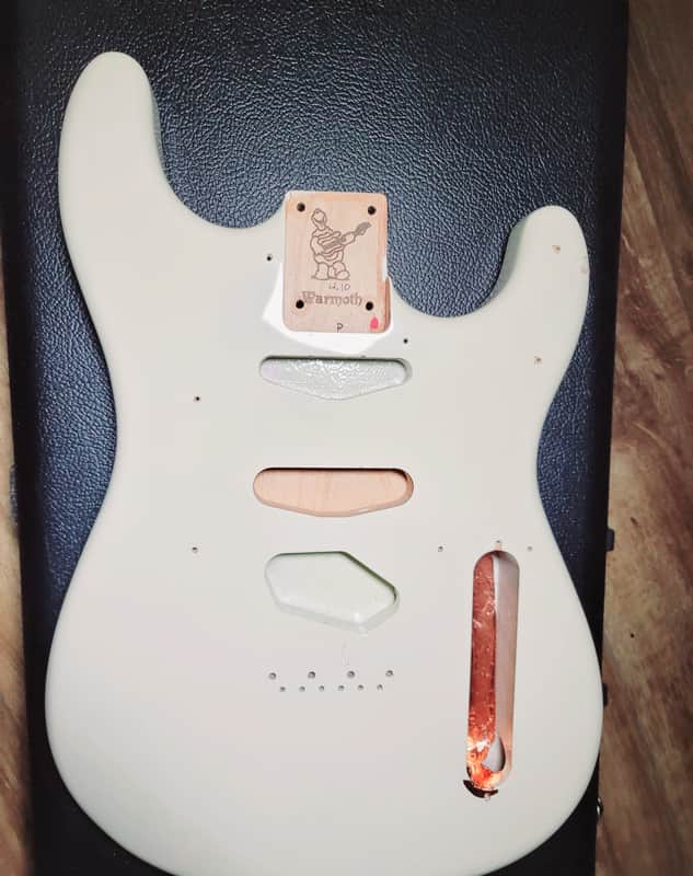Warmoth Body Tele Strat combo White -USA made image 1