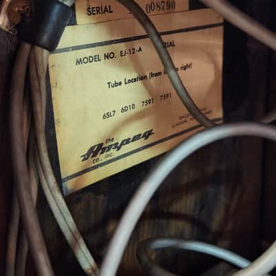 Vintage 1960 Ampeg EJ-12 Echo Jet 1x12" 18-Watt Combo Blue Diamond image 14
