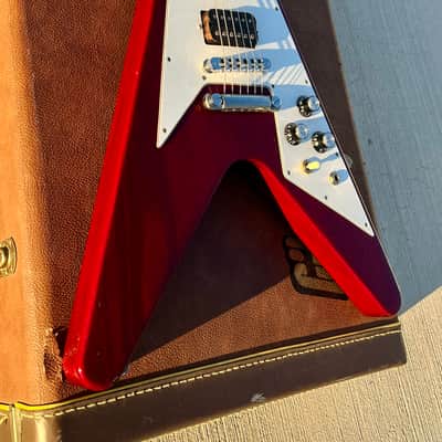 Vintage 1990 Gibson Flying V '67 Reissue Heritage Cherry w/ OHSC image 4