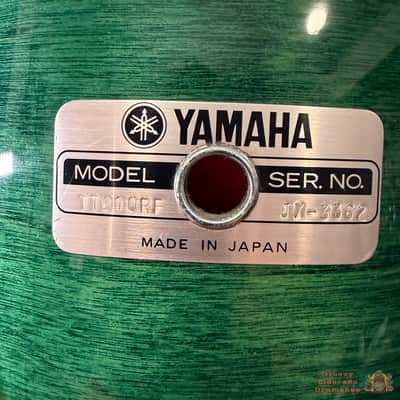Yamaha Recording Custom 22,10,12,14,15 Drum Kit 1990s - Deep Aqua image 7