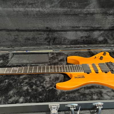 Bootlegger Guitar Absinthe Headless 2022 Honey Clear Matte EMG Coil Split Tremolo Case image 7