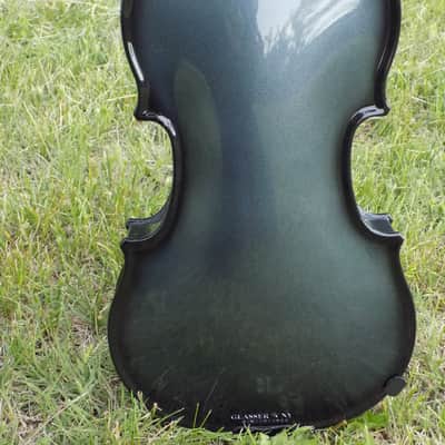 Glasser AEX Carbon Composite Acoustic Electric 4-String Violin 4/4 size 2020s Gun Metal image 11