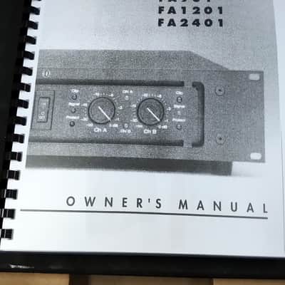 CREST AUDIO VINTAGE AMPLIFIER POWER AMPLIFIER MODEL FA-2401 DUAL MONO AMPLIFIER MADE IN USA image 6