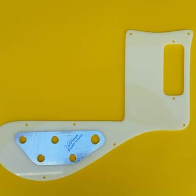 Hand Made WHITE plexiglass pickguard to fit on LEFT Rickenbacker 75 & earlier 4001 Bass image 3