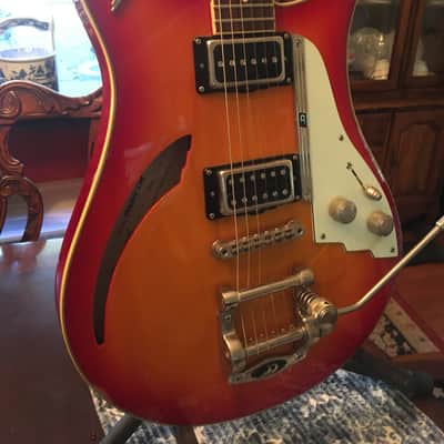 Duesenberg Double Cat Semi-Hollow Guitar 2010s - Fire Burst image 3