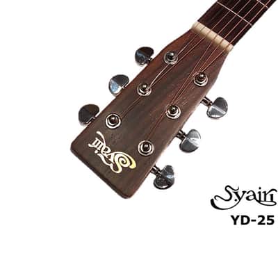 S.Yairi YD-25C Solid Sitka Spruce & Rosewood Dreadnaught acoustic guitar with cutaway image 8