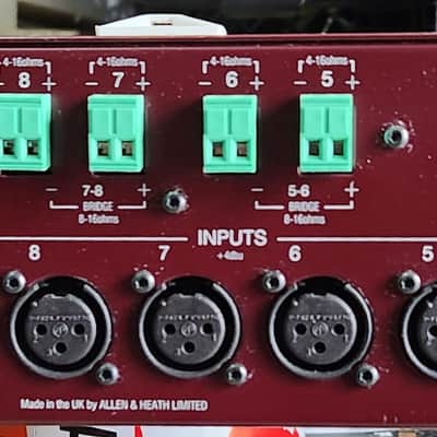 ALLEN & HEATH MODEL GR8A 8 CHANNEL AMPLIFIER 8 X 60 WATTS MADE IN UK image 5