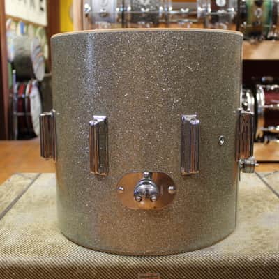 1960s Rogers 14x14 Tower Floor Tom in Silver Sparkle image 3