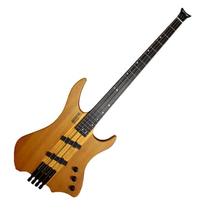 BootLegger Guitar Absinthe Long Scale Headless EMG Active 4 String 2026 - Clear Honey Matte image 10