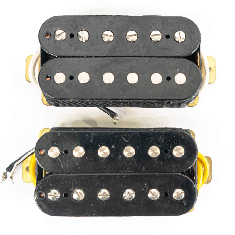 G&B Humbucker Neck and Bridge Electric Guitar Pickups - Black image 1