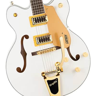 Gretsch Guitars  G5422TG Electromatic Classic Hollowbody Double-Cut With Bigsby and Gold Hardware Electric Guitar  2023 - Snow Crest White image 1