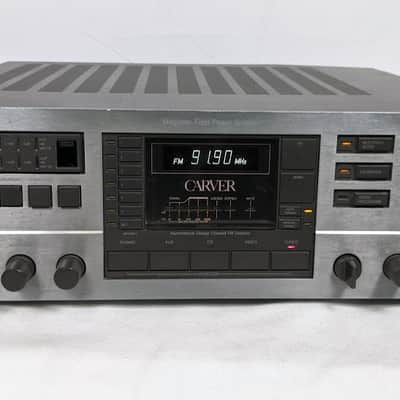 Carver 6250 Magnetic Field Power Amplifier Stereo Receiver - 125 Watts per Channel - 1988 Black image 3