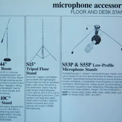 Vintage 1990's Shure Brothers S15A model microphone stand 55 55S Super 55 Atlas Electro Voice # 1 image 2