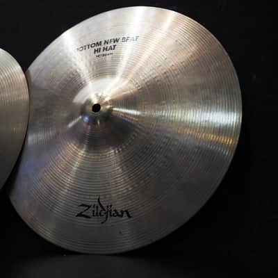 Zildjian USED ​​80s A Zildjian New Beat HiHat 14" pair [Top: 1024g / Bottom: 1418g] image 7