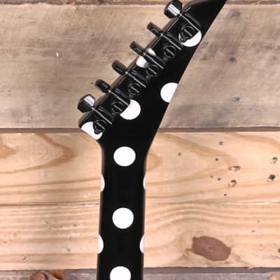 Jackson Custom Shop Randy Rhodes Electric Guitar Black w/ White Polka Dots & Case image 7