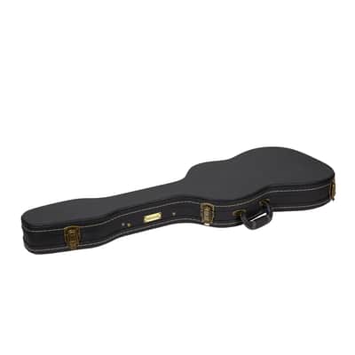 Crossrock Wooden Case-Fits Telecaster and Stratocaster Styles of Guitars-Vintage Hardware, Sponge Lining, Metal Feet, Storage Space-Black (CRW520STBK) image 3