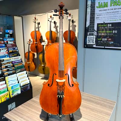 Golden Bamboo Chinese Imported 1/2 Cello Solid Wood Quinn Violin 2000 - Oil Varnish image 3