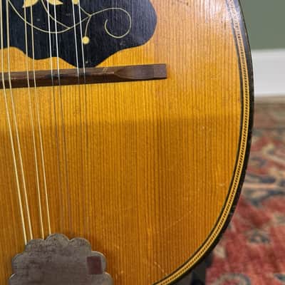 Antique Lignatone Czechoslovakian Bowl Back Mandolin c1940s image 6