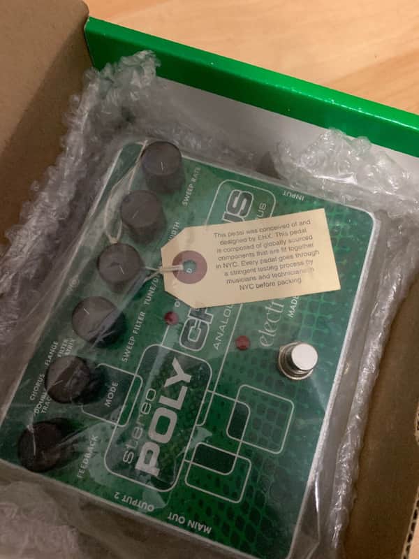 Mint Electro-Harmonix Stereo Poly Chorus Polychorus Analog / Chorus / Flanger / Slapback Echo 2011 - 2023 - Green image 1