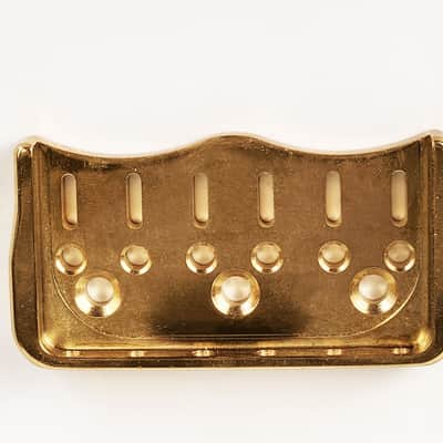 Weymann® USA Made PIEZO ready Swoop 160th Anniversary LIMITED EDITION Solid Brass Piezo Hardtail Fixed "Ultimate Swoop" Bridge - Piezo Ready (model PS-1 bridge only - no saddles) image 2