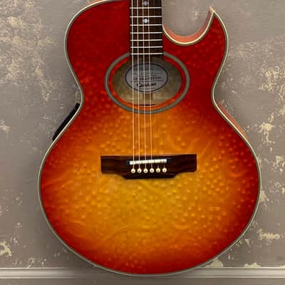 1997 Epiphone PR7E/HS Cherry Sunburst Acoustic-Electric Guitar image 1