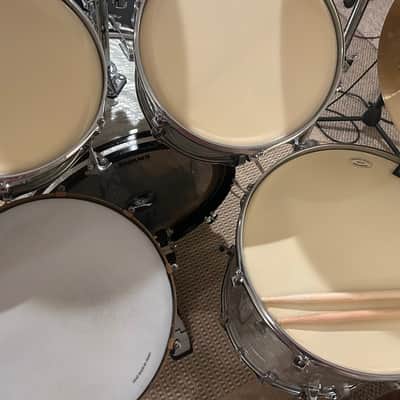 Ludwig No. 983-1 Hollywood Outfit 8x12 / 9x13 / 16x16 / 14x22" Drum Set with Keystone Badges 1967 - 1968 - Oyster Black Pearl Bild 5