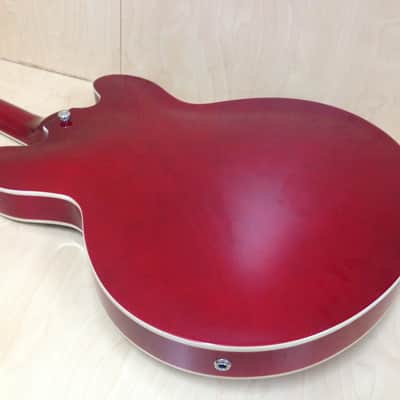 Haze SEG-272 Semi-Hollow body electric guitar,CherryRed+Free Bag,Strap,Strings image 9