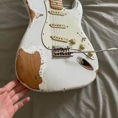 Fender Stratocaster  2021 Heavy Aged White image 2