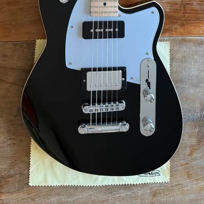 Reverend Double Agent OG MBK (Charger H90) – Mint – w/ Reverend Two-Tone Case – Bass Contour image 2