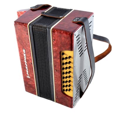 Vintage Marichka Button Accordion, USSR Concertina, Folk Instrument image 7