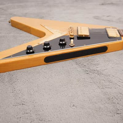 1983 Gibson Flying V Heritage Reissue, Korina + OHSC image 10