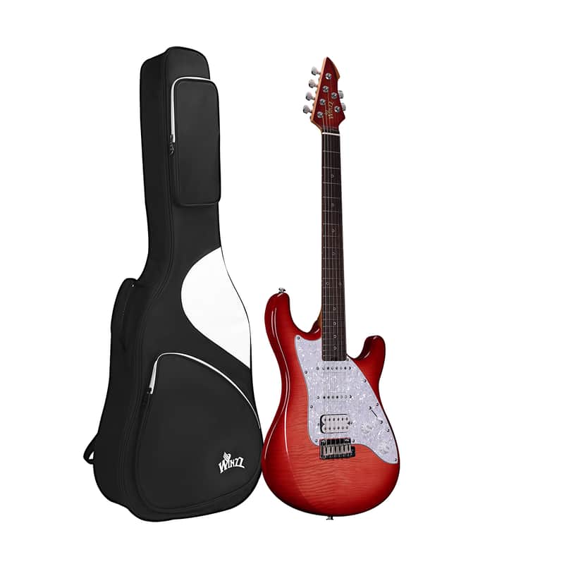 WINZZ WGS150 North American Alder Body With Roasted Maple Neck Electric Guitar,Cherry Red