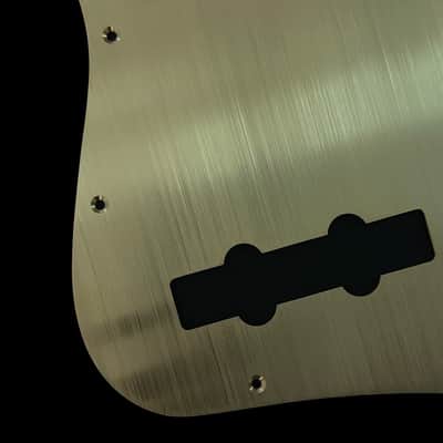 Jazz Bass Pickguard Scratchplate - 10-hole Contemporary - Brushed Brass - Made To Order image 8