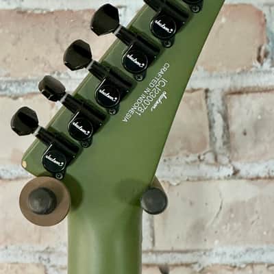 Jackson X Series RRX24 Rhoads with Laurel Fretboard 2023 - Matte Army Drab with Black Bevels image 6