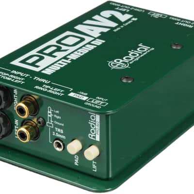 Radial ProAV2 Passive DI Multi-media Direct Box Pro AV2 PRO-AV2 -open **perfect condition! -FREE Express Ship! image 2