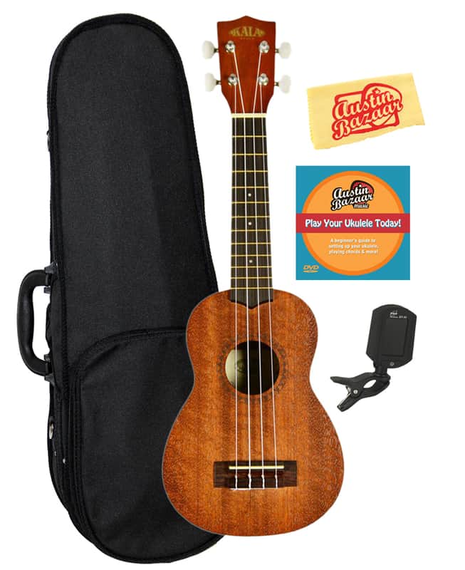 Kala KA-15S Satin Mahogany Soprano Ukulele w/ Hard Case