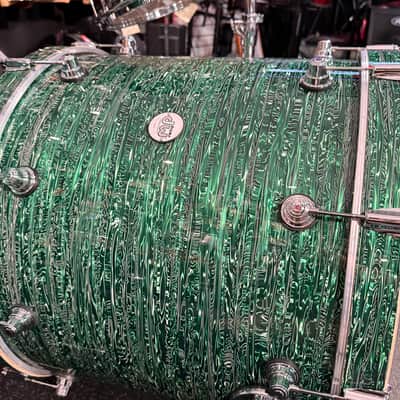 ~RARE!~ DW Design Series 3-Piece 12/16/22 Drum Kit Set in Green Strata FinishPly image 7