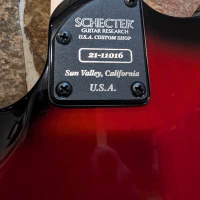 Schecter USA Custom Shop Sunset 24 6 w/HSC and BKP Unity Pickup Upgrade image 13