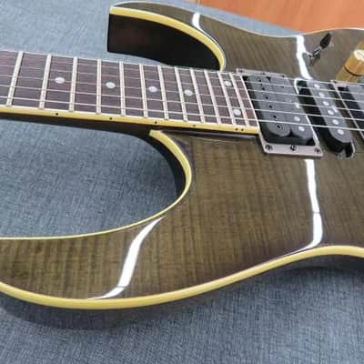 Ibanez SRGT 47 FM thru-neck spot model passive 24F 2003 - Dark Olive Green image 11