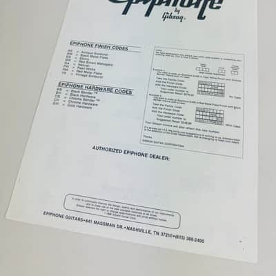 Gibson & Epiphone Suggested Retail Price Lists 1986 image 4