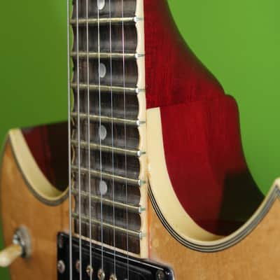 Yamaha SG 1000 (1979/80) – Cherry Sunburst Refinish – Custom Scalloped Fretboard image 3