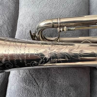 1909 Frank Holton “New Proportion” Cornet – Chicago Era – Couturier Model – Silver – Original Case & Mouthpieces image 21