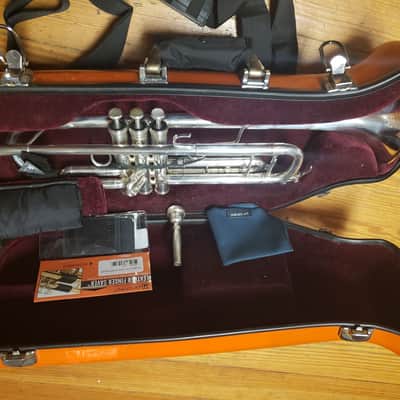 Yamaha Xeno 8335GS Silver Trumpet W/ Gold Brass Bell--Serviced, Nice! image 1
