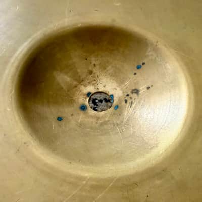 Antique/Vintage - 12" Hi-Hat Cymbal with Jingles - (1930's - 1950's) - Brass - No Brand Stamp image 6
