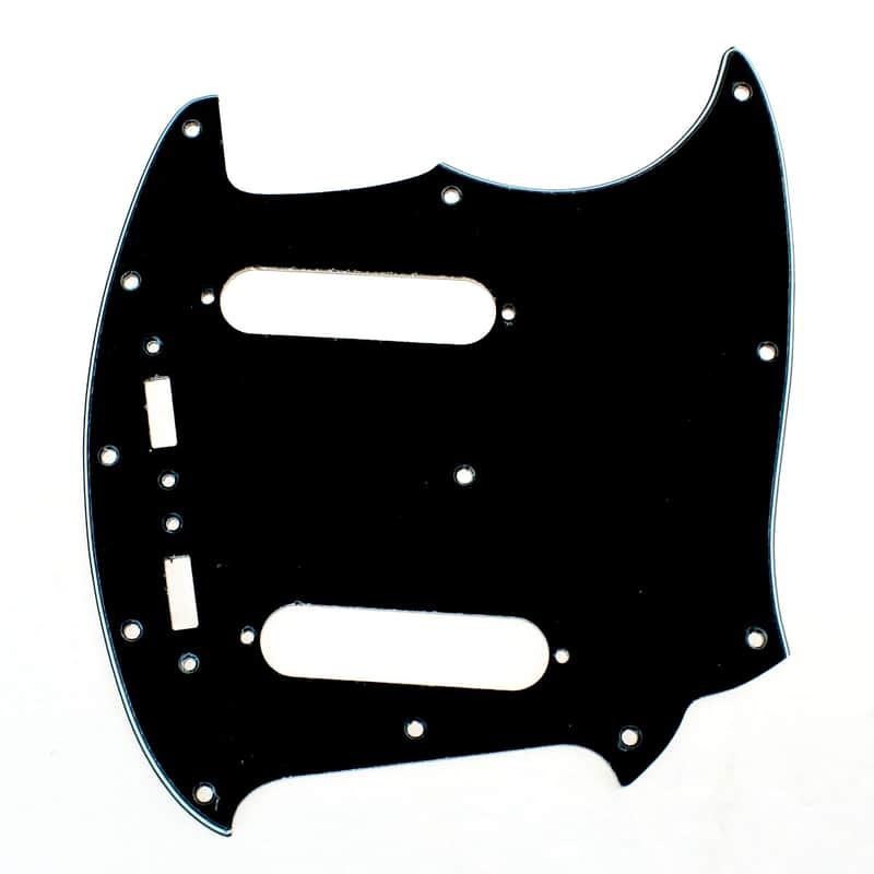 Replacment Pickguard For Mustang Classic Series style ,3ply Black image 1