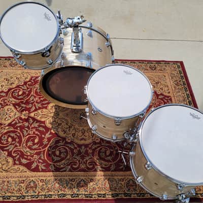 DW Collector's Series VLT 4 Piece Drum Shell Pack W/ Bags 13/16/18/24 - Creme Oyster (C013-8) image 7