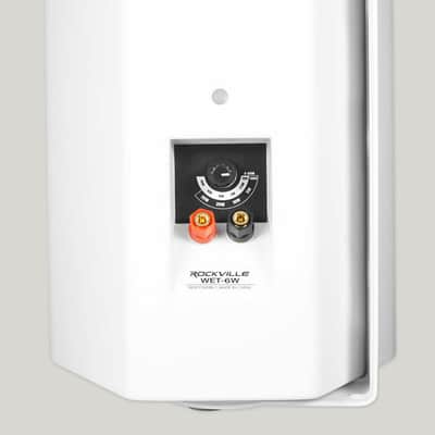 2) Rockville WET-6W 70V 6.5" IPX55 White Commercial Indoor/Outdoor Wall Speakers image 6