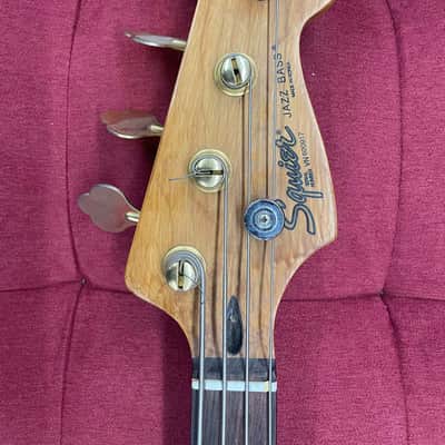 Hohner JJ Bass w/ Preamp Squier neck and Upgraded Bridge - Red Flame image 12