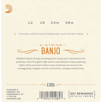 D'Addario Banjo Saiten EJ63i Irish Tenor 4-String Nickel Loop End - Strings Bild 2