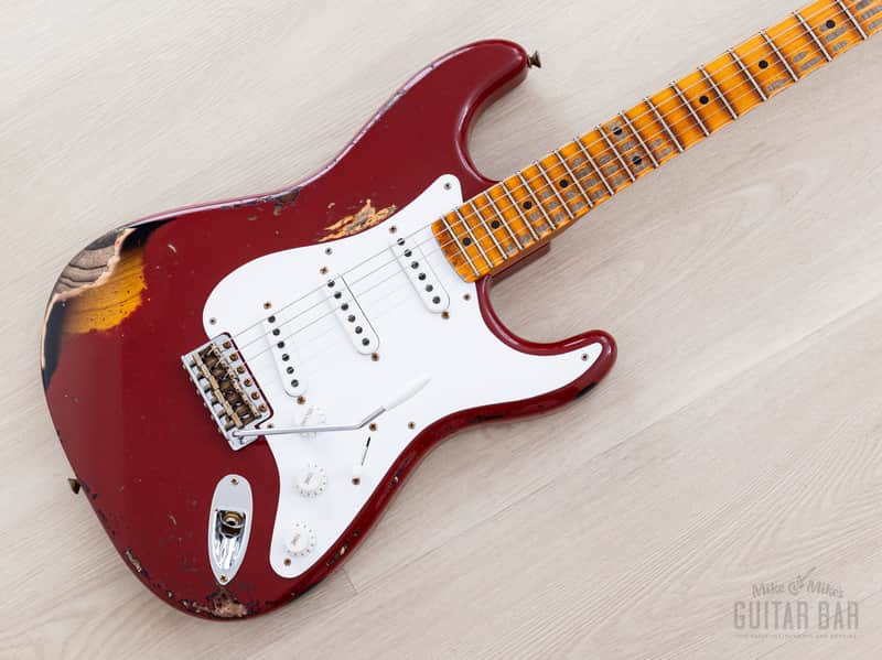 2024 Fender Custom Shop Limited Edition 1954 Stratocaster 70th Anniversary Heavy Relic, Cimarron Red Over Two-Tone Sunburst image 1